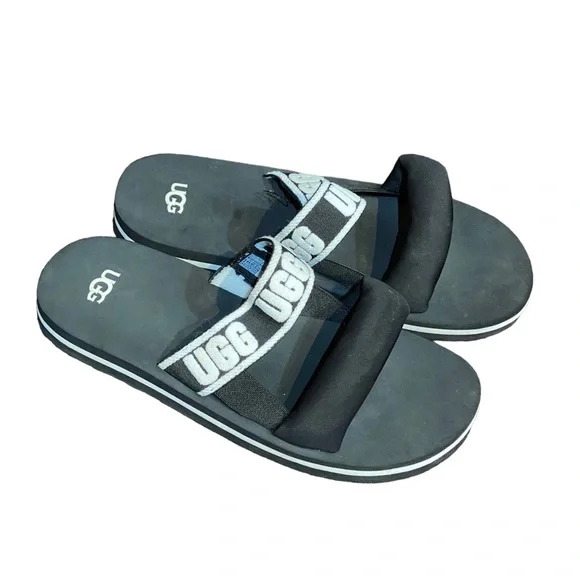 UGG Kids Black And White Zuma Sling Sandal Size